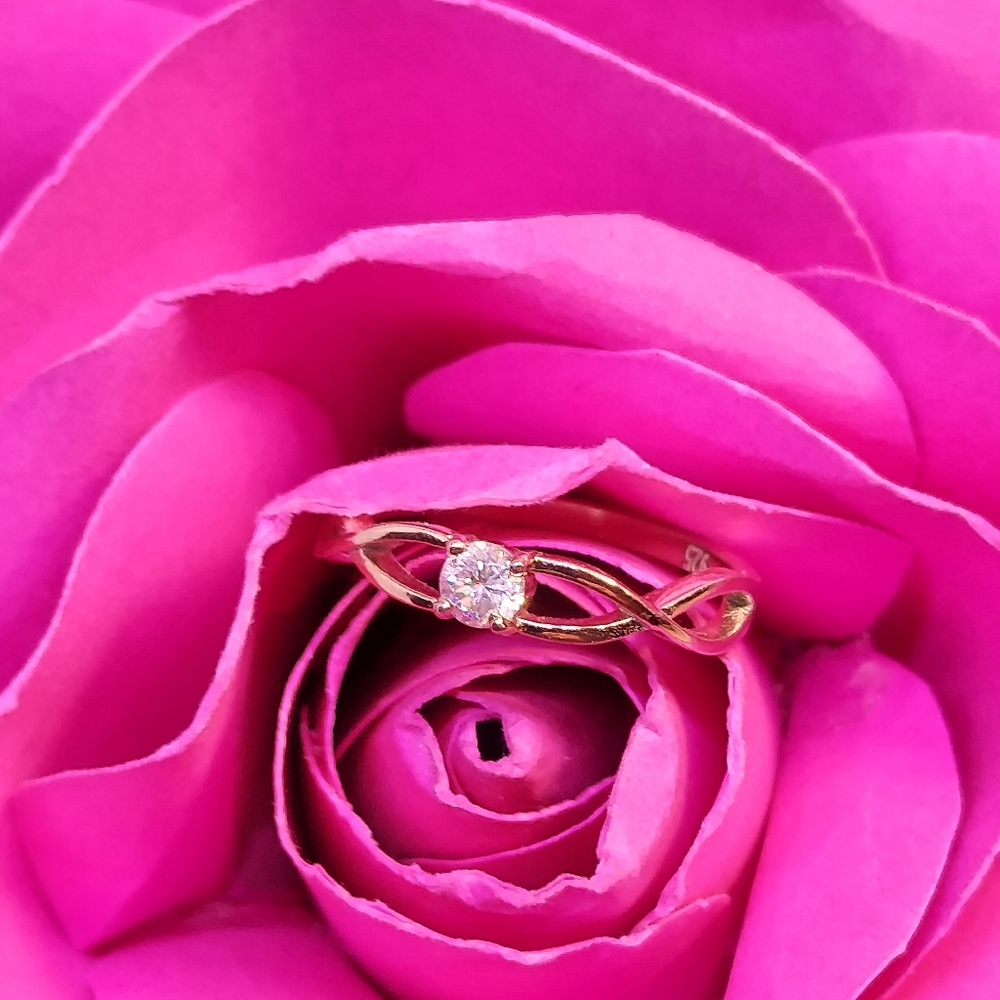 Moissanite Promise Ring - Picture 11 of 12